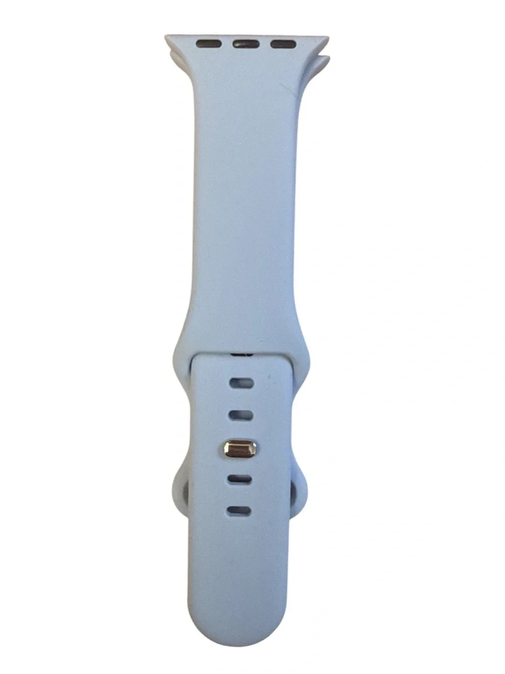 Light Blue Silicone Smartwatch Band - Compatible Replacement